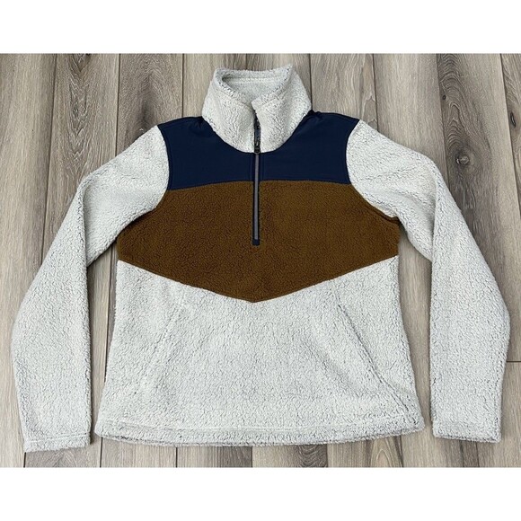 Kuhl Prism 1/4 Zip Sherpa Fleece Pullover Sweatshirt Women’s Medium Zip Pockets - Picture 2 of 11